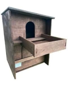 New Barn Owl Box Dark Brown With Shelf