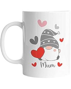 Personalised Mug with Gonk Gnome and Your Name or Mum/Mummy/Mom etc Perfect Christmas Birthday Mother's Day Gift