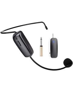 Multifunctional Wireless Microphone Headset Mic System Headset Handheld Mic 2 in 1, 165ft Range Voice Amplifier, Stage Speakers, PA System, Suitable for Teacher, Guide