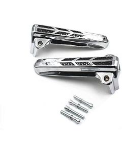 Motorcycle Front Lower Fork Leg Covers Without LED For Harley Street Glide Electra Glide FLHTKL 2014-2017 (chrome)