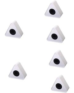 Milisten 6pcs blue microphone portable mic microfonos inalambricos mic logo triangular square cube microphone cube logo triangle microphone box banner props white Voice flag stand wireless