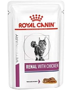 ROYAL CANIN Renal Veterinary Health Nutrition Cat Food Wet Chicken 48 x 85g pouches