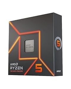 AMD Ryzen™ 5 7600X Processeur, 6 Cœurs/12 Threads Débridés, Architecture Zen 4, 38MB L3 Cache, 105W TDP, Jusqu'à 5,3 GHz Fréquence Boost, Socket AMD 5, DDR5 & PCIe 5.0, Black