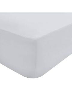 Sleepdown Fitted Sheet 100% Egyptian Cotton 16" 40cm Extra Deep 200 Thread Count Luxury Bedding Bedsheet Bed Linen - White - Single