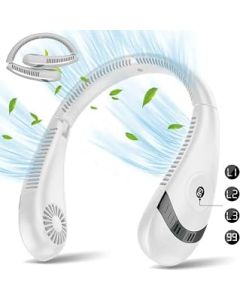 Mini Portable Neck Fan, Rechargeable 5000mAh Foldable, Bladeless USB-Powered Hands-Free Fan 360 degrees Airflow, 3 Speeds Adjustment