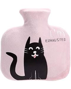Hand Warmer, Cute Printed Rubber Hot Water Bottle Hand Warmer Winter Warm Heat Girl Hand Feet Hot Water Bag (B)