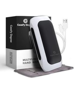 ComfyDegree Rechargeable Hand Warmers 5200mAh Power Bank, Electric Hand Warmer Double-sided Heating Portable USB Mobile External Battery Charger Best Gift in Winter for Women, Man