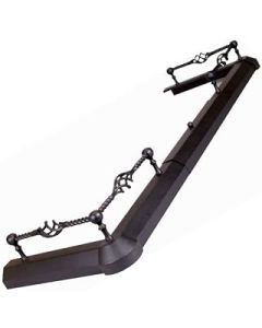 Hearth Fender - Spiral Twist Black - 3 Piece