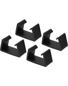 PATIKIL Patio Furniture Clips, 4 Pack 71mm Dia Sofa Rattan Furniture Clamps Wicker Fixed Connection Chair Fasteners for Outdoor Garden, Black