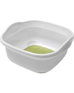 ADDIS 513672 Soft touch Washing Up Bowl, White/ Grass Green, 9L, Plastic