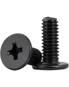 10pcs/lot CM-type M2/M2.5/M3/M4 Black Carbon Steel Phillips Ultra Thin Flat Head Mini Screws for Laptop