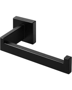 HITSLAM Matte Black Toilet Roll Holder Wall Mounted Premium 304 Stainless Steel Toilet Paper Holder for Bathroom Rustproof Square