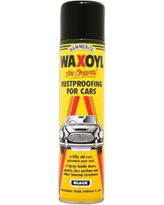 Waxoyl Car Underseal and Rust Protection. The Original Rustproofing for Cars by Hammerite, Rust Inhibitor and Rust Converter for Classic Car Care. Waxoyl Black 400ml Aerosol Can