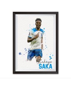 Bukayo Saka Arsenal Football Watercolour style digital print. A4 NO FRAME
