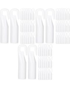 jojofuny 60 pcs plastic curtain hooks plastic clothes hangers white clothes rack tip fixing hook blind hook blinds stick hook Blind Replacement Hangers white Caps Hook Accessories