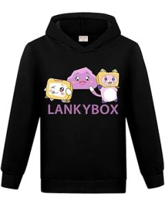 Lankybox Hoodie Kids Pullover Boys Girls Cartoon Hoody Sweatshirts Age 3-13 Years