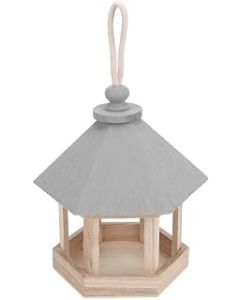 Birds House Wooden Outdoor Birds Feeder Hanging Birdhouse Exquisite Swing Birds House with Hang Rope for Garden Park