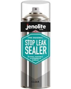 JENOLITE Stop Leak Sealer Spray | CLEAR | Waterproof sealant | Fills, Seals & Stops Leaks | Guttering, Flat Roofs, Downpipes, Windows | 400ml