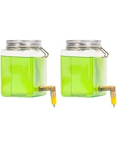 Parrot Drinker Plastic Water Bottle Dispenser Feeder Hangings Pet Guinea Pigs Squirrels Rabbit Drinking Pipe Fountain Parrot Water Dispenser For Cage Large Transparent Parrot Water Dispenser