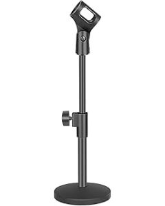 Neewer Stable Desktop Mic Stand with Black Iron Base, Mic Clip and 5/8"" Male to 3/8"" Female Screw for Blue Yeti Snowball Spark & Other Microphone