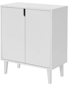 Panana Sideboard Storage Cabinet with Doors Shelf kitchen Wooden Cupboard for Dining Room (White)