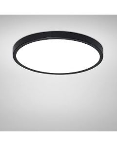 Combuh LED Ceiling Light 28W 2520LM Daylight White 6500K Slim Black Ceiling Lamp for Bathroom Bedroom Living Room Kitchen Office Ø30cm