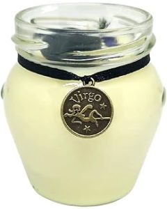 Virgo Zodiac Energy Candle for Balance and Vitality – Astrology Scented Zodiac Gift - Crystal-Infused Aromatherapy Candle for Empowerment and Clarity