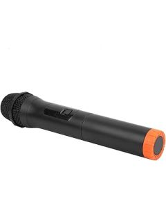 Eulbevoli Handheld Mic, Plastic Material Black Excellent Sound Quality Wireless Microphone 18650 Batteries High Gain for Singing for Outdoor