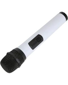 FOLOSAFENAR wireless Microphone, Compact and Simple Design Plug and Play Karaoke Microphone with Receiver for PS4 for Xbox(White)