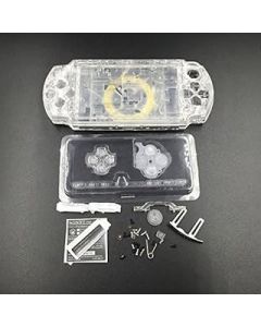 NEW Replacement Sony PSP 2000 2001 2002 2003 2004 Series Console Full Housing Shell Cover With Button Set (Clear)