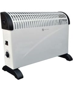 MP Essentials Daewoo Free Standing 2000W Convector Heater with 3 Heat Settings, Safety Cut-Out Function with Thermostat Dial - White