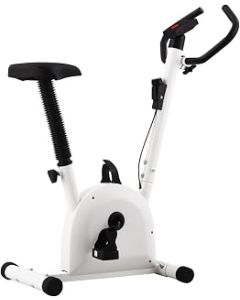 Homgoday Exercise Bike with Belt Resistance White