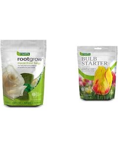 Plantworks Ltd RG360 Empathy RHS Endorsed 360g Rootgrow Mycorrhizal Fungi & Ltd Empathy RHS Endorsed 500g Bulb Starter with Rootgrow