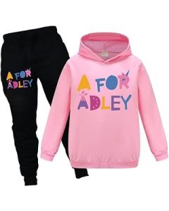 Adley Merch Outfit Fashion Hoodies & Trousers 2pcs Sportswear for Boys Girls