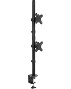 Mount-It! Vertical Dual Monitor Mount | Stacked Monitor Desk Stand | Fits 2 Computer Screens 19 20 21 22 23 24 27 32 Inches VESA 75 100 Compatible