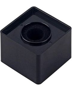 Happyyami Microphone Station Logo Handheld Cube Shaped Interview Microphone Station Flag Microphone Parts for Interview Microphone Studio Black