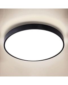 HUIBONA Bathroom Lights Ceiling,24W 2400LM Bright LED Ceiling Light,IP65 Waterproof,Flush Ceiling Light 4000k,Ø 28cm Bedroom Light Round Ceiling Lights for Living Room,Kitchen,Hallway,Outside Porch