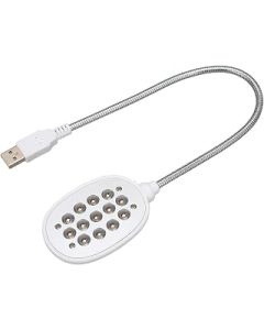 USB Gooseneck Light, Wide Applications LED Lamp Bright for Laptops for Desktops for PC (White)