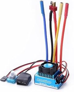 45A/60A/80A/120A Brushless ESC Electronic Speed Controller, with 4 Steps of Maximum Brake Force Adjustment and 8 Steps of Drag Brake Force Adjustment,for RC Car Model Toys