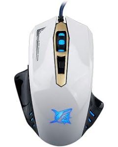 Wired Gaming Mouse for Laptop Computer, Gamer USB PC Mouse Ergonomic Mice with 7 LED Backlight, 4 Adjustable DPI Up to 3200, Big Hands Mouse with 6 Buttons for Windows Mac Game Work (White)