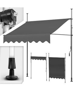Manual Retractable Awning Outdoor Awnings Folding Arm Awnings Balcony Awning with Hand Crank Adjustable Pergola Shade Cover with UV Protection Height Adjustable Window Balcony Garden Durable ( Color :