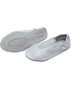 SKMAXO Pure Leather White Gymnastic Shoes in Children's and Adult's Sizes | Full Soft Sole Genuine Leather Training/Yoga/Trampoline Dance Shoes