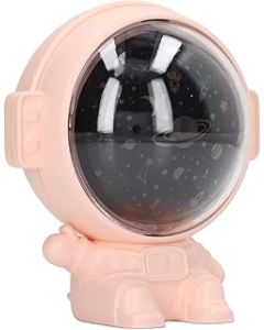 Syrisora Astronaut Projector Star Light Rotatable USB Charging Astronaut Projector Star Light with Music Function 5V 1A (Pink)