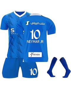 Football Kit for Kids and Adults, Kit for Boys 2023 2024 Boys' Football Training Shirts Shorts and Socks Sports Tracksuit for Children Home Away Football Kits Kids Activewear Soccer Jersey
