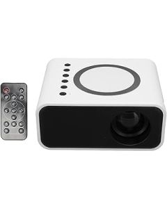 Mini Projector, Outdoor Movie Projector ABS Material 4Ω2W Speaker 1920X1080 Resolution Full High Definition for Laptop for Bedroom (UK Plug)