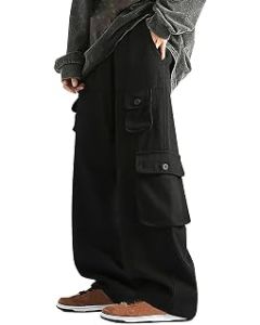 CUTeFiorino Lightweight Men's Casual Trousers with Drawstring and Elastic Waistband and Pockets, Tracksuit Bottoms, Men's Tight Leg