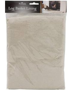 JVL Log Basket Cotton Lining, Large, Cream