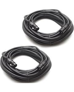 Seismic Audio - Set of 2 (2) 50 Feet DJ/PA XLR Microphone Cables - Mic Cable - Stage or Studio use