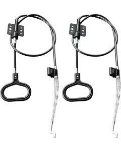 Faderr D-Ring Handle Recliner Pull Cable Spring, Recliner Replacement Parts Sofa Reliable Release Pull Cables D-Ring Handle, Sofa Pull Type Release Lever Handle Replacement Cable(Black/2 pcs)