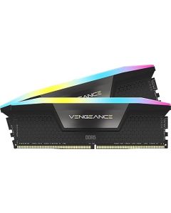 CORSAIR VENGEANCE RGB DDR5 RAM 32GB (2x16GB) 6400MHz CL32 Intel XMP iCUE Compatible Computer Memory - Black (CMH32GX5M2B6400C32)